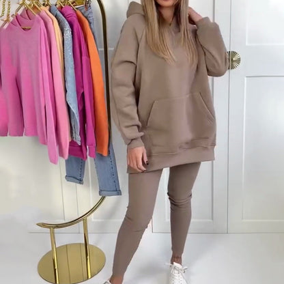 Ensemble élégant composé d'un sweat à capuche et d'un pantalon pour femmes🔥Achetez 2 livraisons gratuites