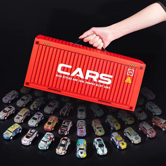 🎅Offre spéciale Noël 50 % DE RÉDUCTION🎁48 mini-wagons à moteur avec garage intégré