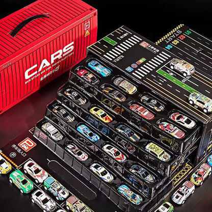 100 Mini Voitures à Remontage avec Garage Intégré