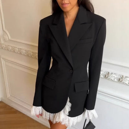 Robe blazer à manches longues pour femme