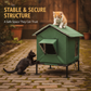 🐱 PROMO LIMITÉE 56% DE RÉDUCTION ! ✨ Maison pour Chat d‘Extérieur surélevée – Imperméable, Isolante, Stable et Pliable 🌧️