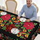 ⏳Spécial à durée limitée⏰Nappe mexicaine à fleurs avec bord festonné🏵️