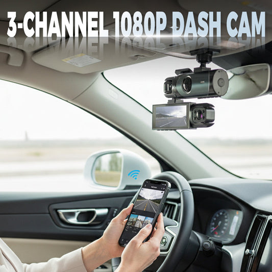 🗓️ Caméra embarquée avec grand angle de 170° et double objectif 1080p