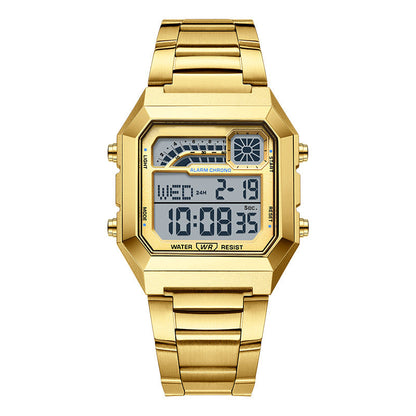 ⌚Montre numérique unisexe avec écran carré – affichage lumineux, étanche jusqu'à 50 mètres et bracelet léger et résistant