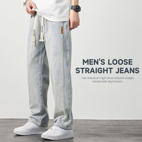 💎 60% DE RÉDUCTION ! 💎 Jeans Droits Amples pour Hommes – Coupe Décontractée, Tissu Respirant & Style Polyvalent 👖
