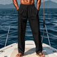 📢📢61 % DE RÉDUCTION !! ⏰Pantalon ample tendance en lin pour homme avec poches