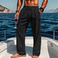 📢📢61 % DE RÉDUCTION !! ⏰Pantalon ample tendance en lin pour homme avec poches