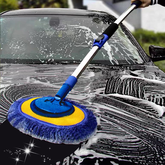 Brosse télescopique pour le lavage de voiture avec long manche en aluminium résistant
