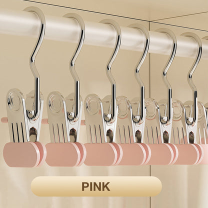 👔🧺 Cintres Séchoir Multifonction avec Pinces – Puissantes, Revêtement Caoutchouc Antidérapant & Acier Inoxydable Durable (Idéal Machine à Laver & Rangement)