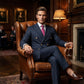 Costume homme à fines rayures 👔 Affine et allonge la silhouette, croisé avec revers pointus, coupe ajustée 💼 Idéal pour les affaires et les mariages 🏆