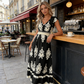 🎑60 % de réduction ✨Robe longue fluide à col en V et imprimé baroque pour femme
