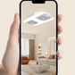 Luminaire moderne 2-en-1 avec ventilateur de plafond à LED