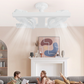 Luminaire moderne 2-en-1 avec ventilateur de plafond à LED