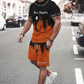 👕 60 % DE RÉDUCTION EN CE MOMENT ! 🔥 Ensemble t-shirt et short à imprimé graphique pour homme – Tissu doux, design audacieux, idéal pour les journées d'été ☀️
