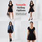 Mini-robe évasée à manches courtes pour femme