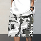 🩳🍂✨ PROMO -57% ! Shorts Cargo Camouflage – 6 Poches Pratiques, Cordon de Taille & Coupe Détendue (4 Couleurs, XS-3XL)
