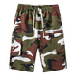🩳🍂✨ PROMO -57% ! Shorts Cargo Camouflage – 6 Poches Pratiques, Cordon de Taille & Coupe Détendue (4 Couleurs, XS-3XL)