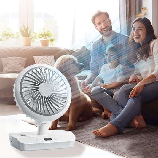 Ventilateur de bureau oscillant à double tête