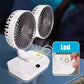 Ventilateur de bureau oscillant à double tête