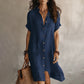 🌸 Robe-chemise à manches courtes et col boutonné pour femme — Un incontournable de votre nouvelle garde-robe ✨