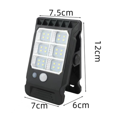 Lampe à pince solaire avec détecteur de mouvement
