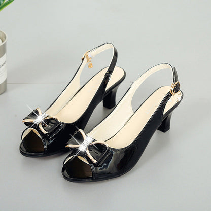 👡Chaussures élégantes pour femme • Orteil ouvert, bride arrière, talon moyen✨