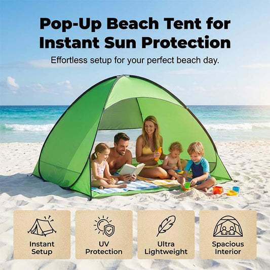 🔥 Nouveauté 2026 ! 🔥 Tente de plage à déploiement automatique – pliable pour un rangement facile et réutilisable !