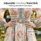 Mini-robe à col haut et imprimé floral romantique