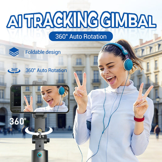 🤖✨ 50 % DE RÉDUCTION – Stabilisateur IA avec double éclairage d'appoint | Suivi automatique du visage/sujet, stabilisation fluide, idéal pour le streaming en direct et les vlogs 📱🎥