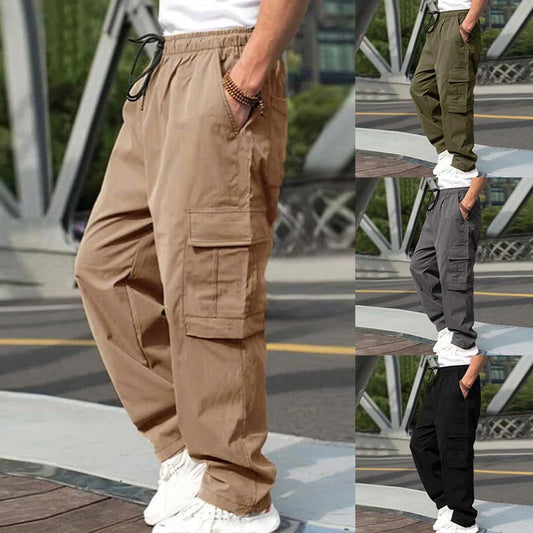 Pantalon décontracté ample pour homme avec plusieurs poches