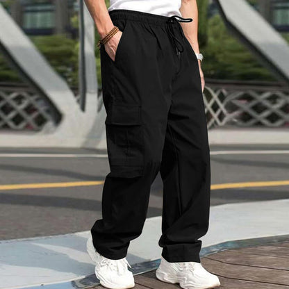 Pantalon décontracté ample pour homme avec plusieurs poches