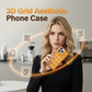 🔥Étui de téléphone élégant transparent à motif quadrillé en relief✈️