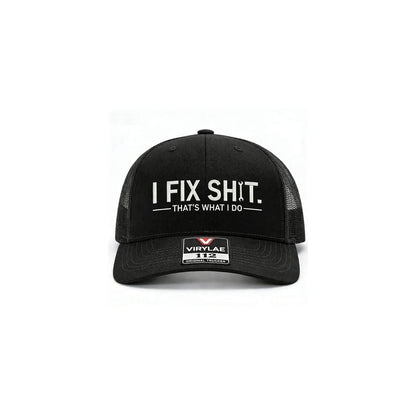 🔥🧢☀️ NOUVEAUTÉS 2026 -50% ! Casquette Trucker Brodée "I Fix Shit" – Dos Maille Respirant, Anti-UV (Noir/Gris/Orange)