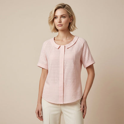 🔥Chemise d'été à col rond pour femme✈️