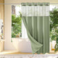 ⏰🛁 PROMO LIMITÉE 50% ! Rideau de Douche Imprimé Waffle – Double Couche Imperméable, Accrochage Sans Anneaux, Fenêtre Transparente, 5 Couleurs, 183x190cm, Parfait pour Salle de Bain & Décoration 🚿