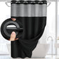 ⏰🛁 PROMO LIMITÉE 50% ! Rideau de Douche Imprimé Waffle – Double Couche Imperméable, Accrochage Sans Anneaux, Fenêtre Transparente, 5 Couleurs, 183x190cm, Parfait pour Salle de Bain & Décoration 🚿
