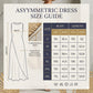 Robe longue chic, asymétrique et sans manches
