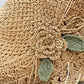 🔥Élégant Chapeau de Paille au Crochet avec Détail à Volants✈️