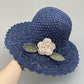 🔥Élégant Chapeau de Paille au Crochet avec Détail à Volants✈️
