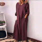 💥66 % DE RÉDUCTION !🔥Robe longue ample décontractée en coton et lin pour femme✈️