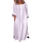 💥66 % DE RÉDUCTION !🔥Robe longue ample décontractée en coton et lin pour femme✈️