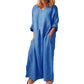 💥66 % DE RÉDUCTION !🔥Robe longue ample décontractée en coton et lin pour femme✈️
