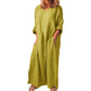 💥66 % DE RÉDUCTION !🔥Robe longue ample décontractée en coton et lin pour femme✈️