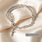 Bracelet à perles de chapelet à double tour