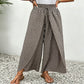 Pantalon large à imprimé et cordon de serrage pour femme