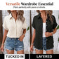 Chemise décontractée à manches courtes et boutons pour femme