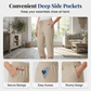 Pantalon capri décontracté en coton et lin pour femme, avec poches