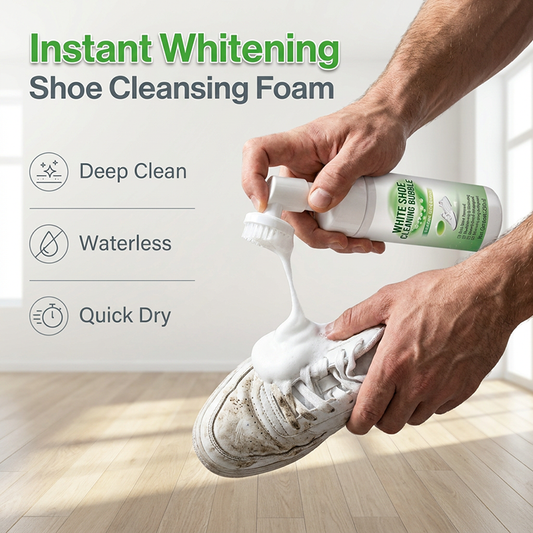 Mousse nettoyante pour chaussures sans eau avec brosse