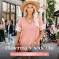 T-shirt à manches courtes rayé à col en V pour femme