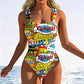 Maillot de bain une pièce imprimé moderne femme